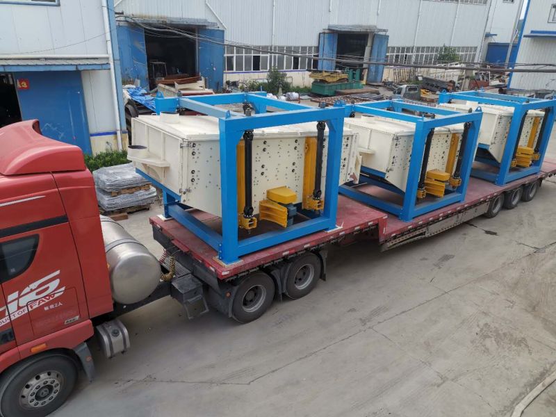 内蒙客户3台1540双4方形摇摆筛装车发货现场