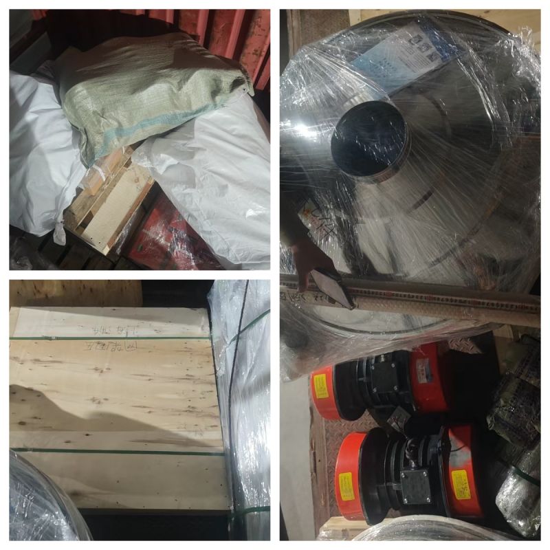 旋振筛、网架、胶条等发货